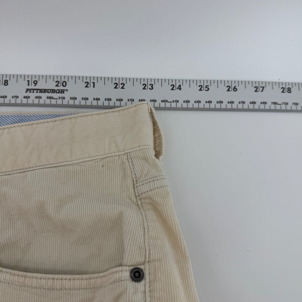Peter Millar Mens 46 Corduroy Pants Cream Beige Five Pocket Fine Wale Casual - Picture 7 of 9